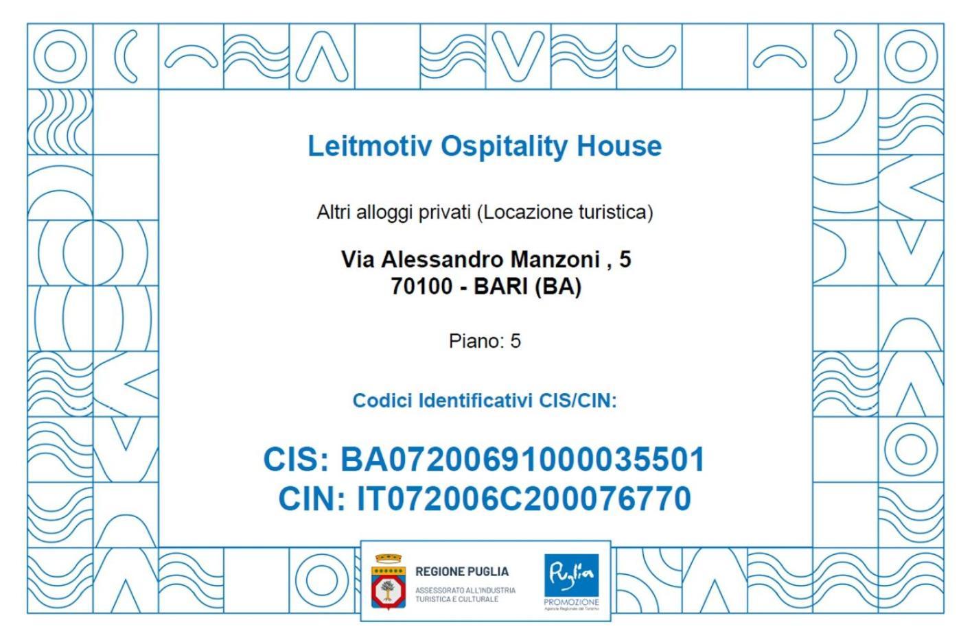 Leitmotiv Ospitality House Villa Bari Exterior photo